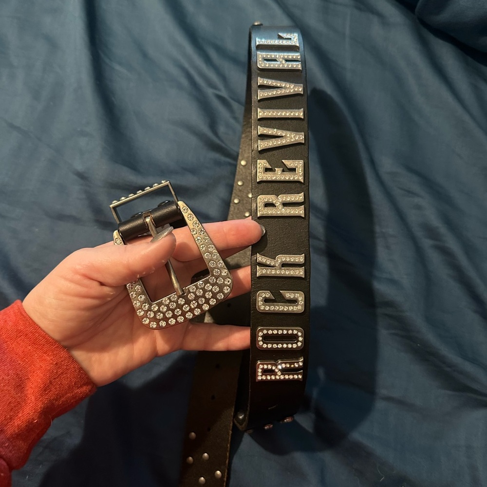 Rock Revival Black Belt with Rhinestone Buckle